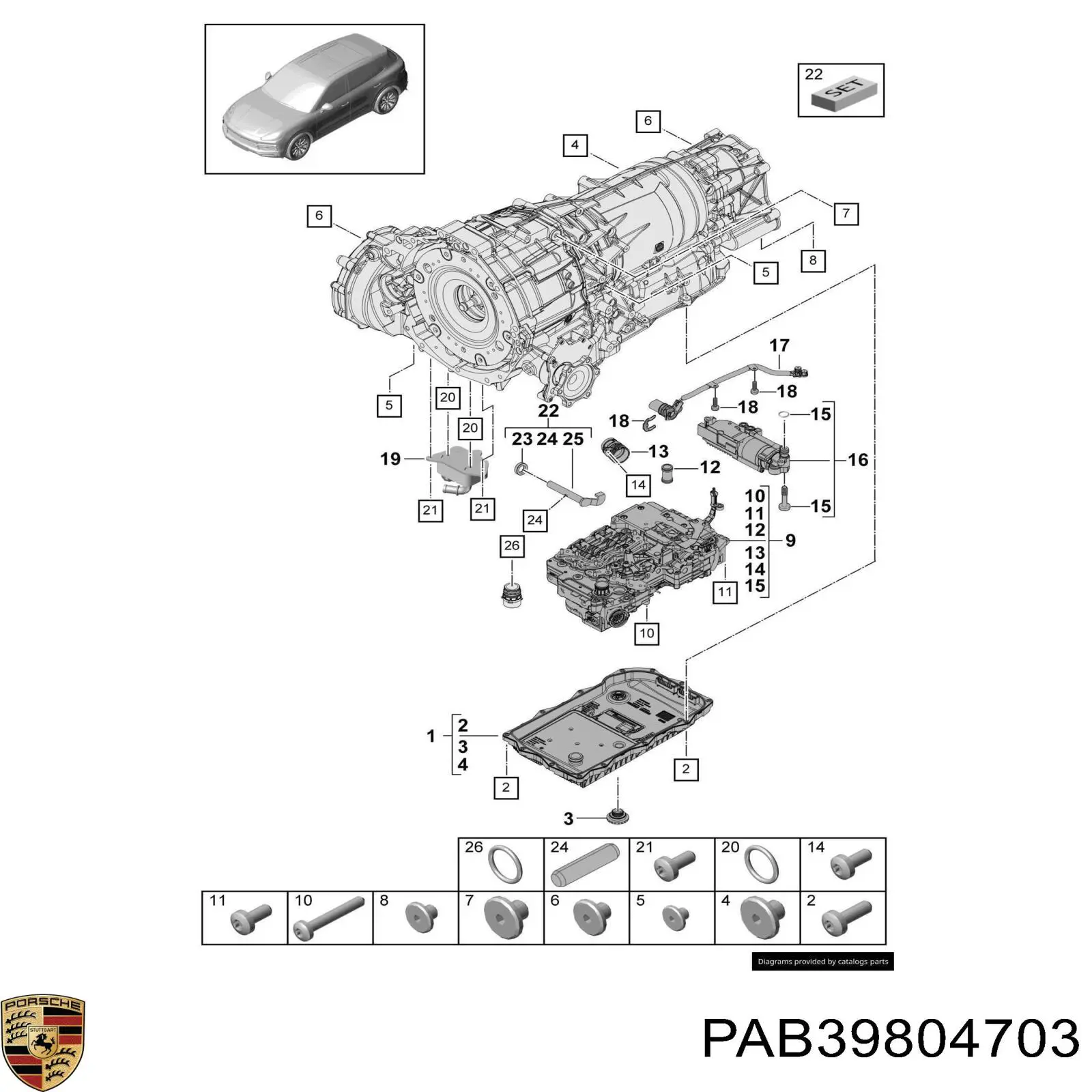 0D6398359A VAG Kit de serviço para a substituição de óleo na Caixa Automática de Mudança