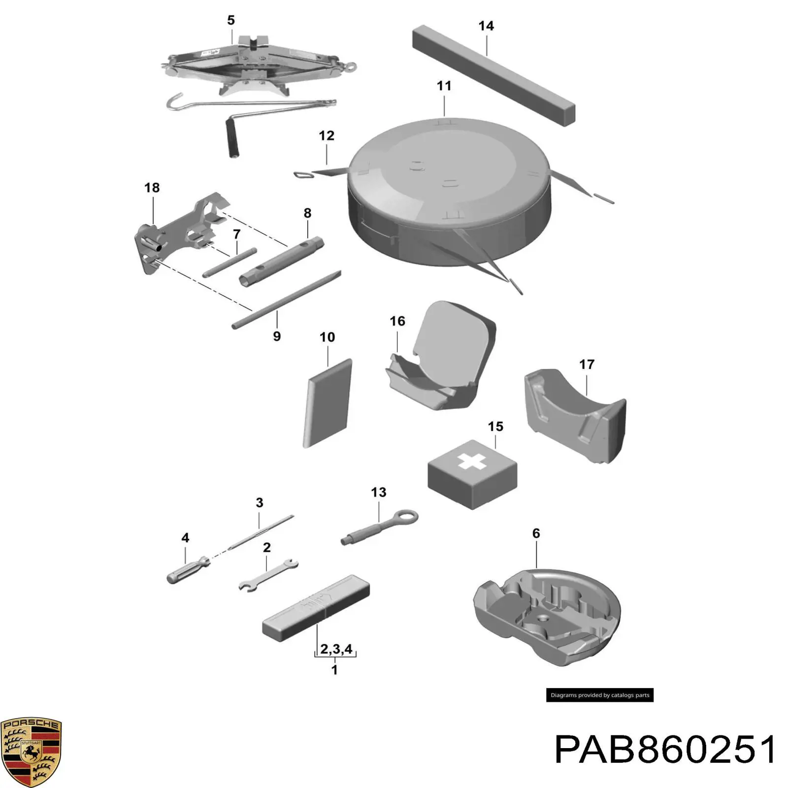 Triângulo de advertência Porsche PAB860251 preço, a partir de 5,13 USD