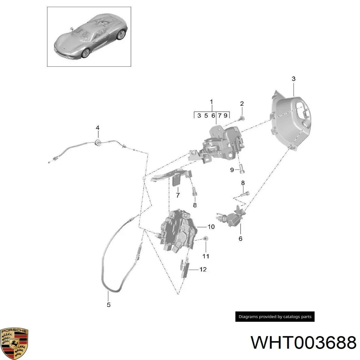  Porsche WHT003688 preço, a partir de 2,46 USD