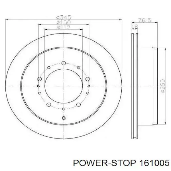 Sapatas do freio dianteiras de disco 161005 Power Stop