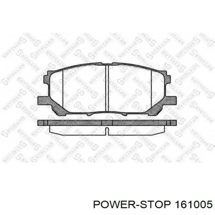 Compre 161005 Power Stop Sapatas do freio dianteiras de disco