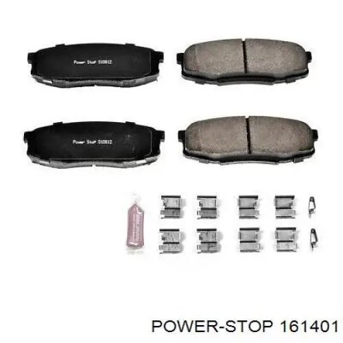 Sapatas do freio dianteiras de disco 161401 Power Stop