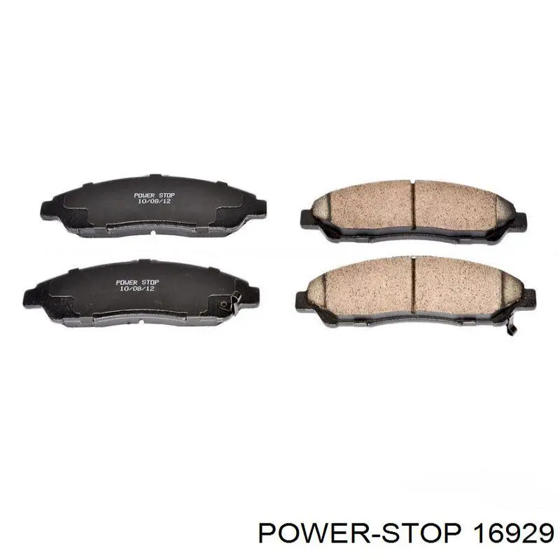 Sapatas do freio dianteiras de disco 16929 Power Stop