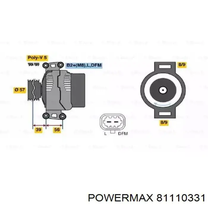 Polia do gerador F00M991184 Bosch