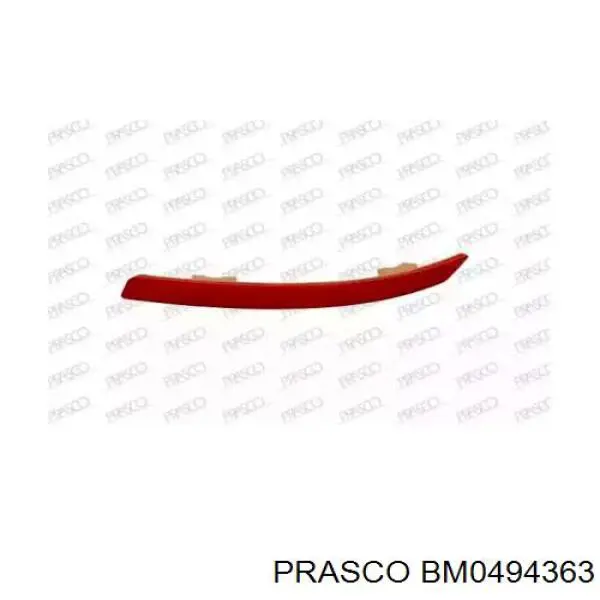 63147210796 BMW Retrorrefletor (refletor) do pára-choque traseiro direito