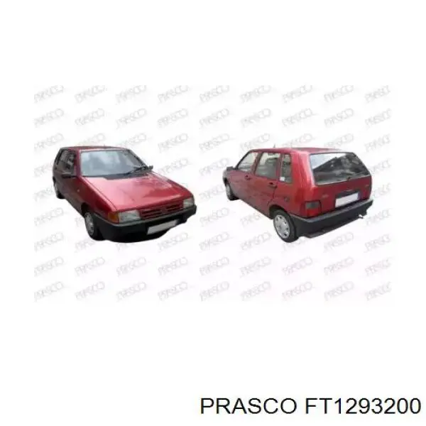 Suporte do radiador montado (painel de montagem de fixação das luzes) para Fiat Uno  146A