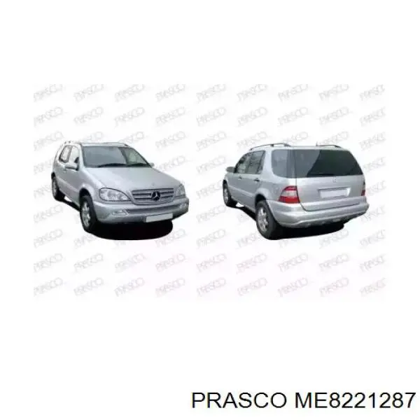 ME8221287 Prasco Tampão traseiro do pára-choque do gancho de reboque