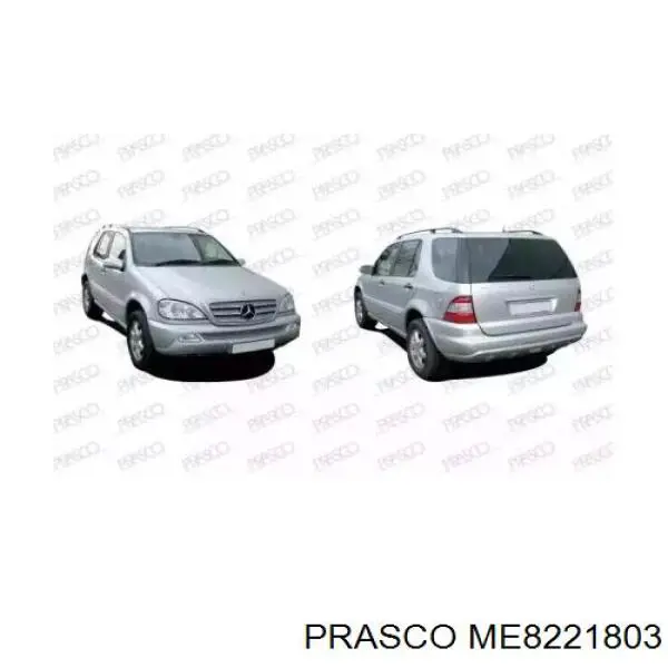 ME8221803 Prasco Spoiler direito do pára-choque dianteiro