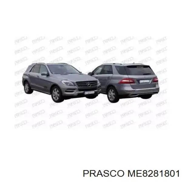 ME8281801 Prasco Spoiler do pára-choque dianteiro