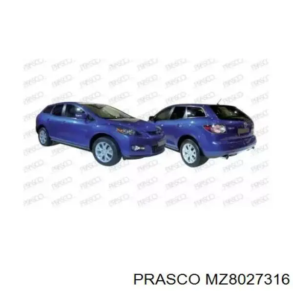 Espelho de retrovisão esquerdo Mazda CX-7  ER