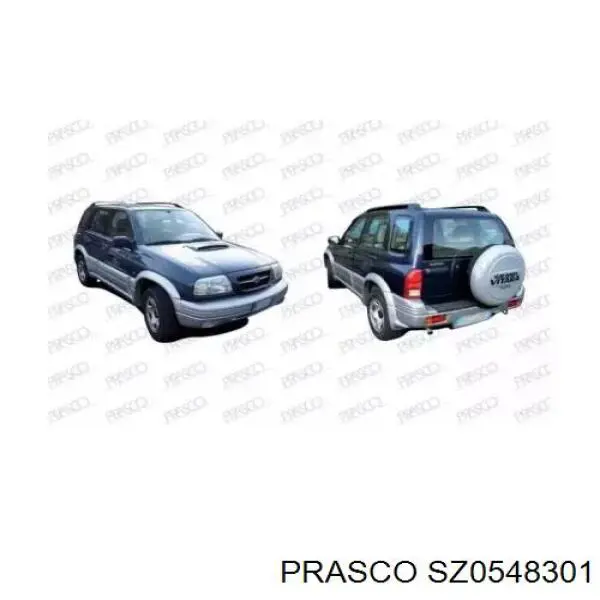SZ0548301 Prasco Puxador externo de tampa de porta-malas (de 3ª/5ª porta traseira)
