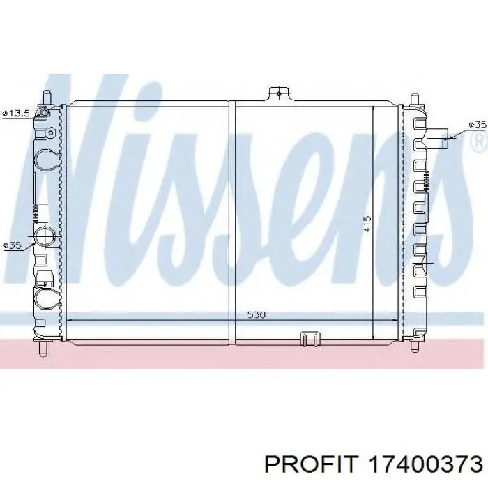 Radiador de esfriamento de motor 551308A2 Polcar