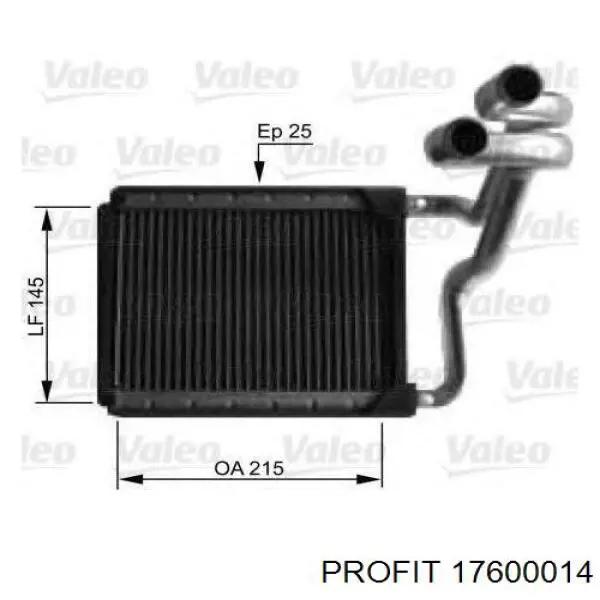 811633 VALEO Radiador de forno (de aquecedor)