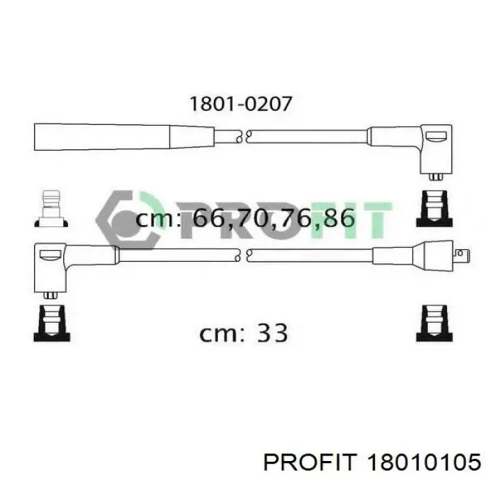 Fios de alta voltagem, kit Profit 18010105 preço, a partir de 39,03 USD