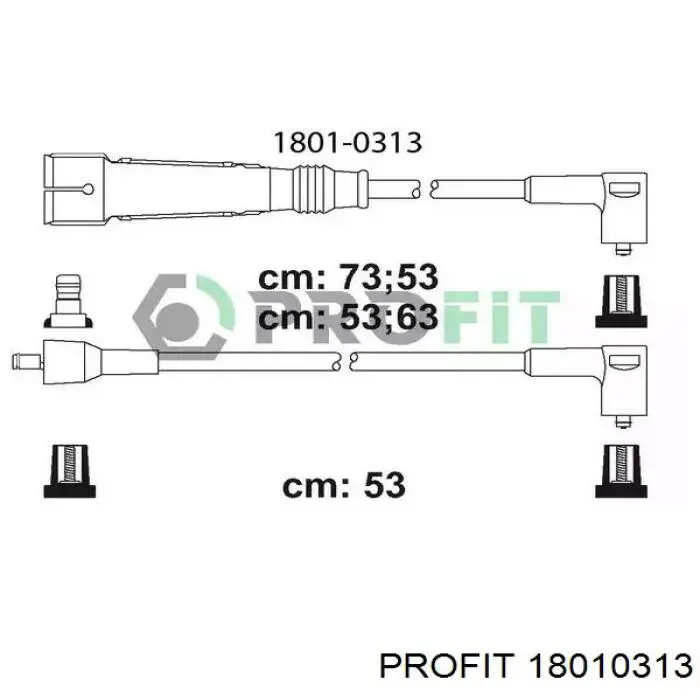 18010313 Profit Fios de alta voltagem, kit