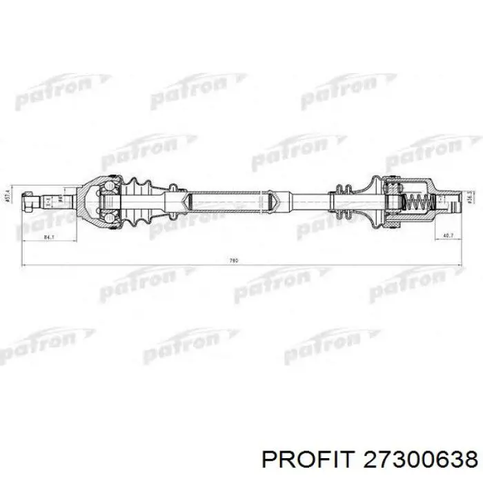 Compre 27300638 Profit Semieixo (acionador) dianteiro direito