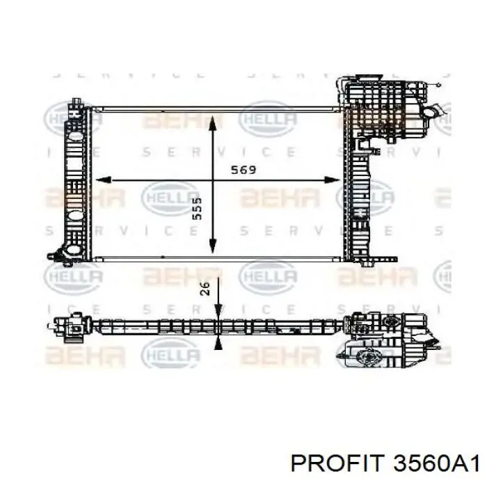 Compre 3560A1 Profit Radiador de esfriamento de motor