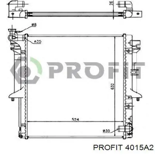 Radiador de esfriamento de motor Q1720127 Q-fix