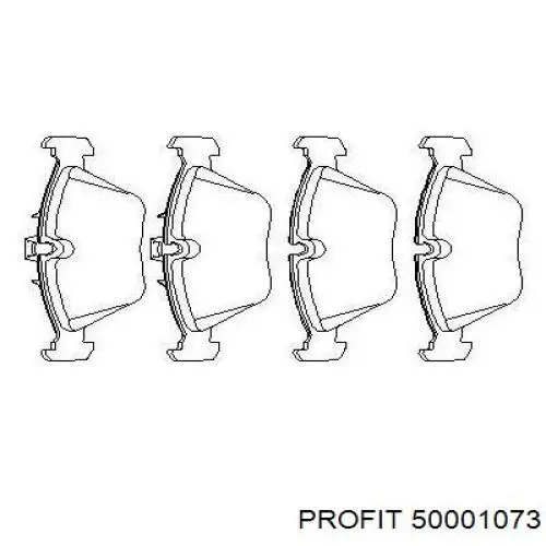 Compre 50001073 Profit Sapatas do freio dianteiras de disco