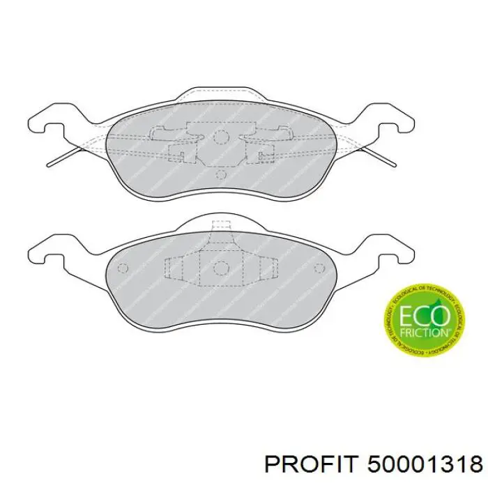 Compre 50001318 Profit Sapatas do freio dianteiras de disco