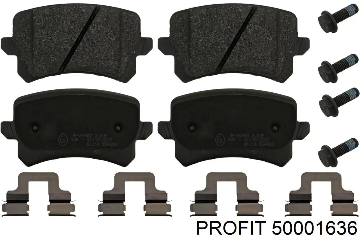 Compre 50001636 Profit Sapatas do freio traseiras de disco