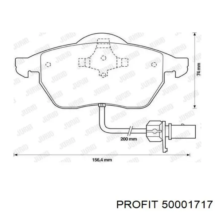 Compre 50001717 Profit Sapatas do freio dianteiras de disco