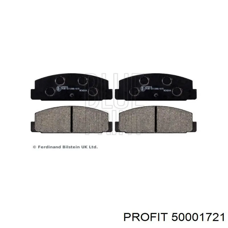 Compre 50001721 Profit Sapatas do freio traseiras de disco