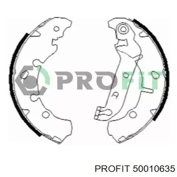 Sapatas do freio traseiras de tambor Profit 50010635 preço, a partir de 36,63 USD
