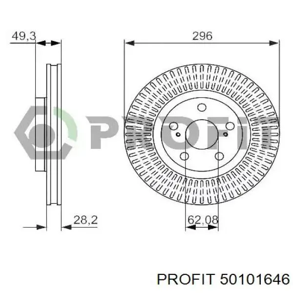 50101646 Profit Disco do freio dianteiro