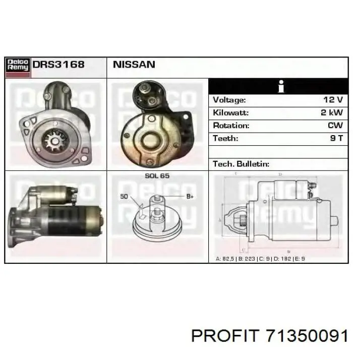 Roda-livre do motor de arranco Profit 71350091 preço, a partir de 42,83 USD