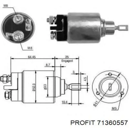 71360557 Profit Porta-escovas do motor de arranco