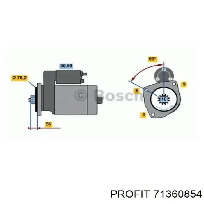 Roda-livre do motor de arranco 71360854 Profit