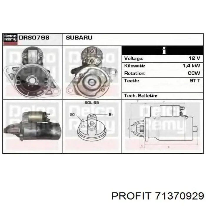 Compre 71370929 Profit Porta-escovas do motor de arranco