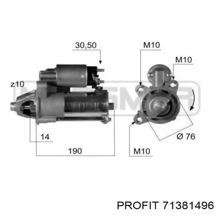 Relê retrator do motor de arranco Profit 71381496 preço, a partir de 25,30 USD