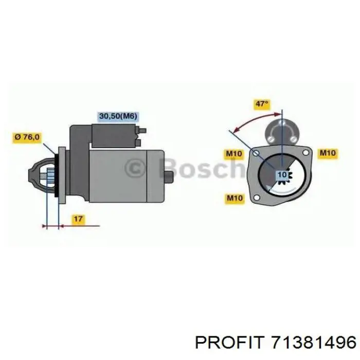 Compre 71381496 Profit Relê retrator do motor de arranco