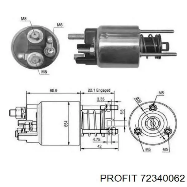 72340062 Profit Porta-escovas do motor de arranco