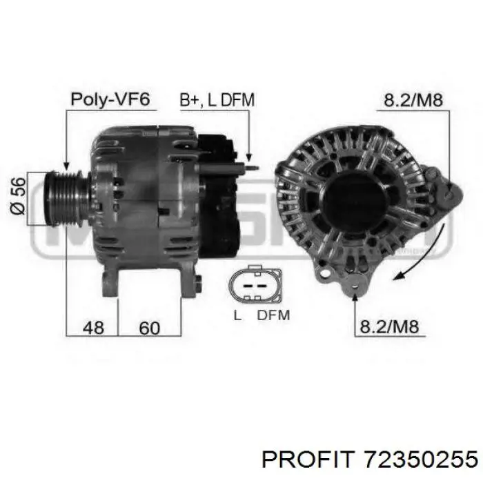 Compre 72350255 Profit Induzido (rotor) do gerador