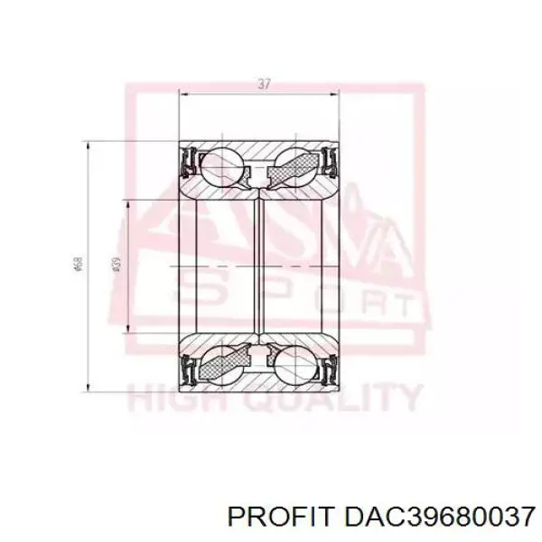 Rolamento de cubo dianteiro/traseiro Profit DAC39680037 preço, a partir de 19,22 USD