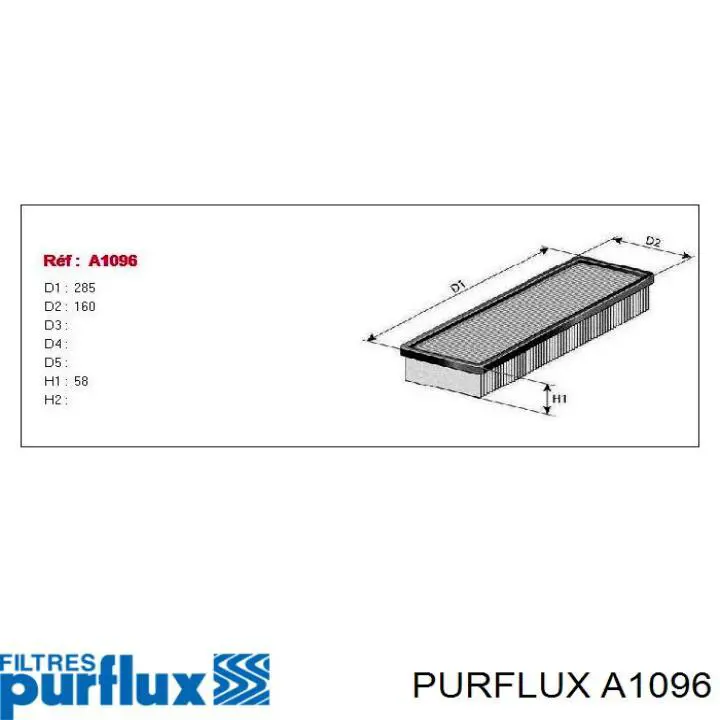 Filtro de ar Purflux A1096 preço, a partir de 13,12 USD
