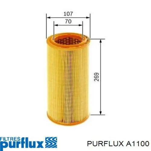Filtro de ar A1100 Purflux