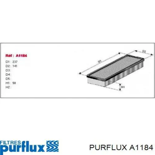 Compre A1184 Purflux Filtro de ar