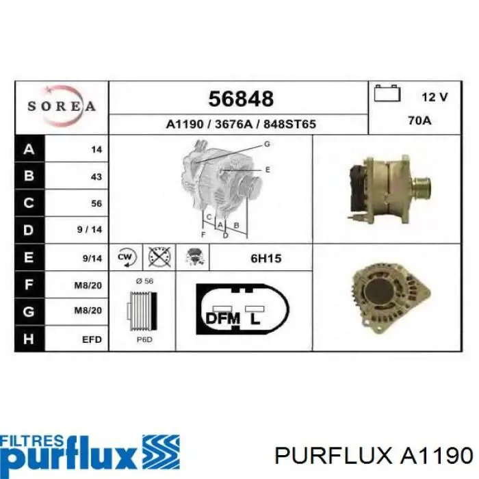 Compre A1190 Purflux Filtro de ar