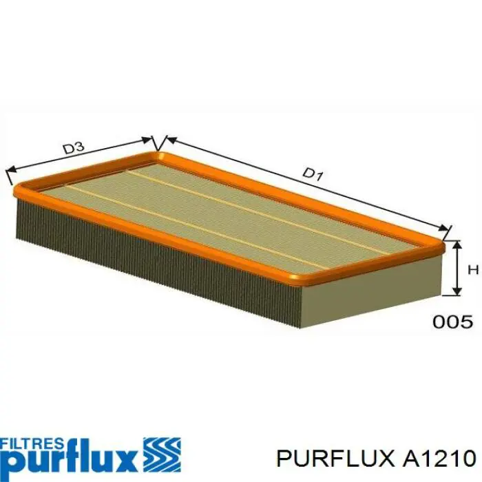 A1210 Purflux Filtro de ar