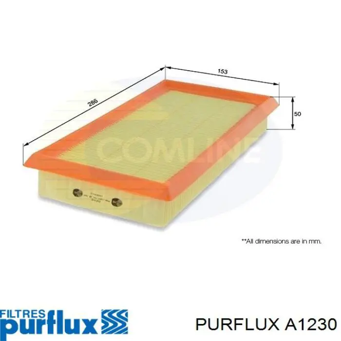 Filtro de ar Purflux A1230 preço, a partir de 10,68 USD