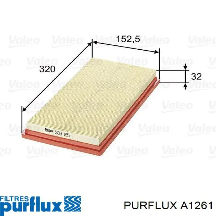 Compre A1261 Purflux Filtro de ar