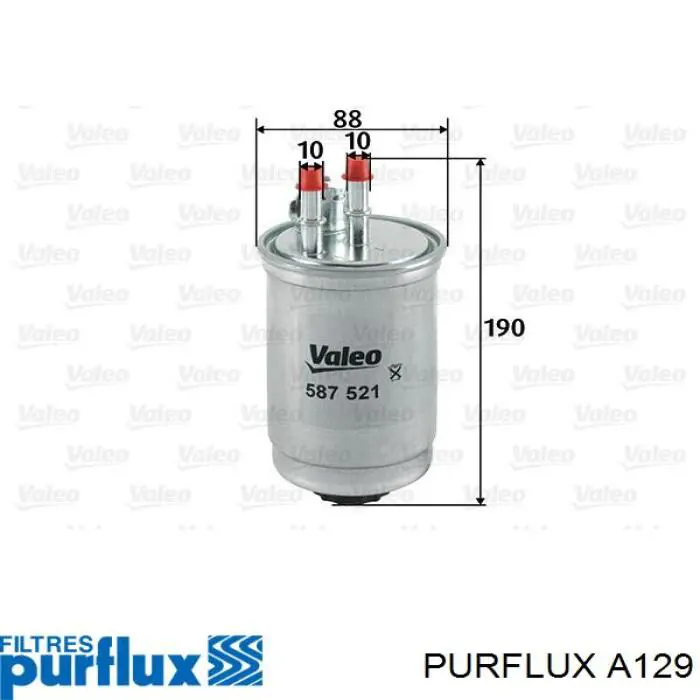 Compre A129 Purflux Filtro de ar