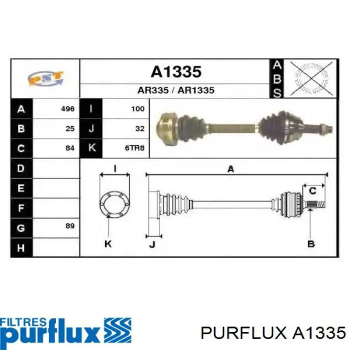 Compre A1335 Purflux Filtro de ar