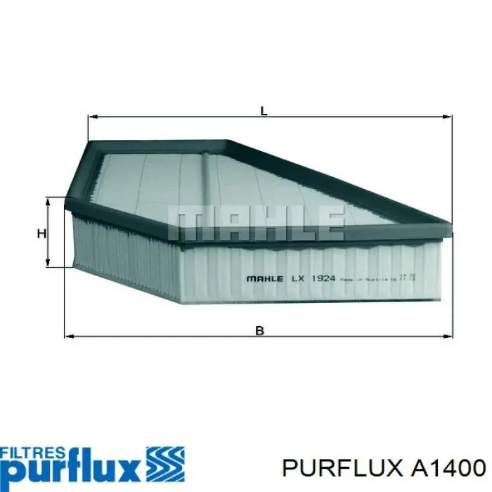 A1400 Purflux Filtro de ar