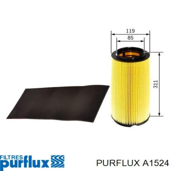Filtro de ar Purflux A1524 preço, a partir de 20,35 USD