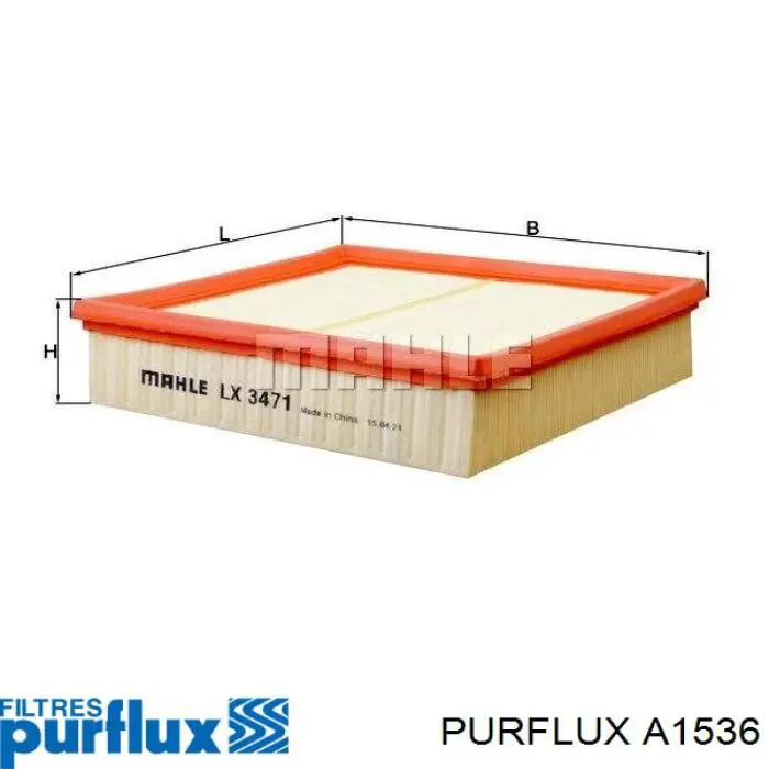A1536 Purflux Filtro de ar